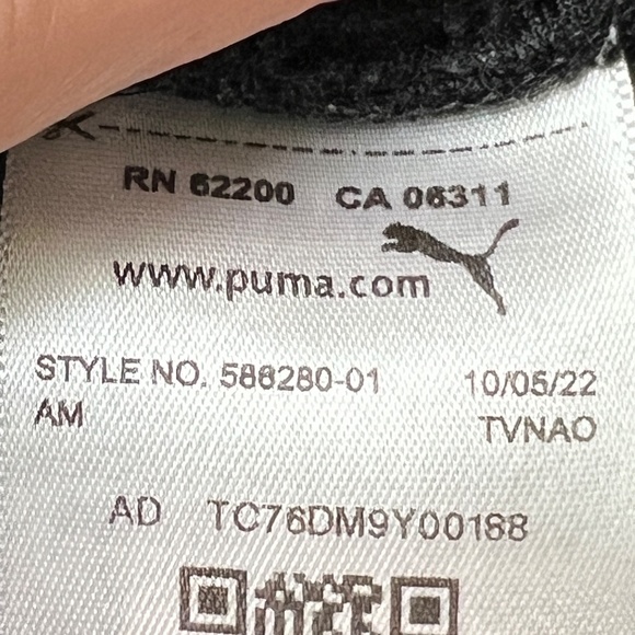 Puma Women's Sweatpants Size M Black White DRYCELL Ankle Zip Front Pockets - Picture 13 of 14